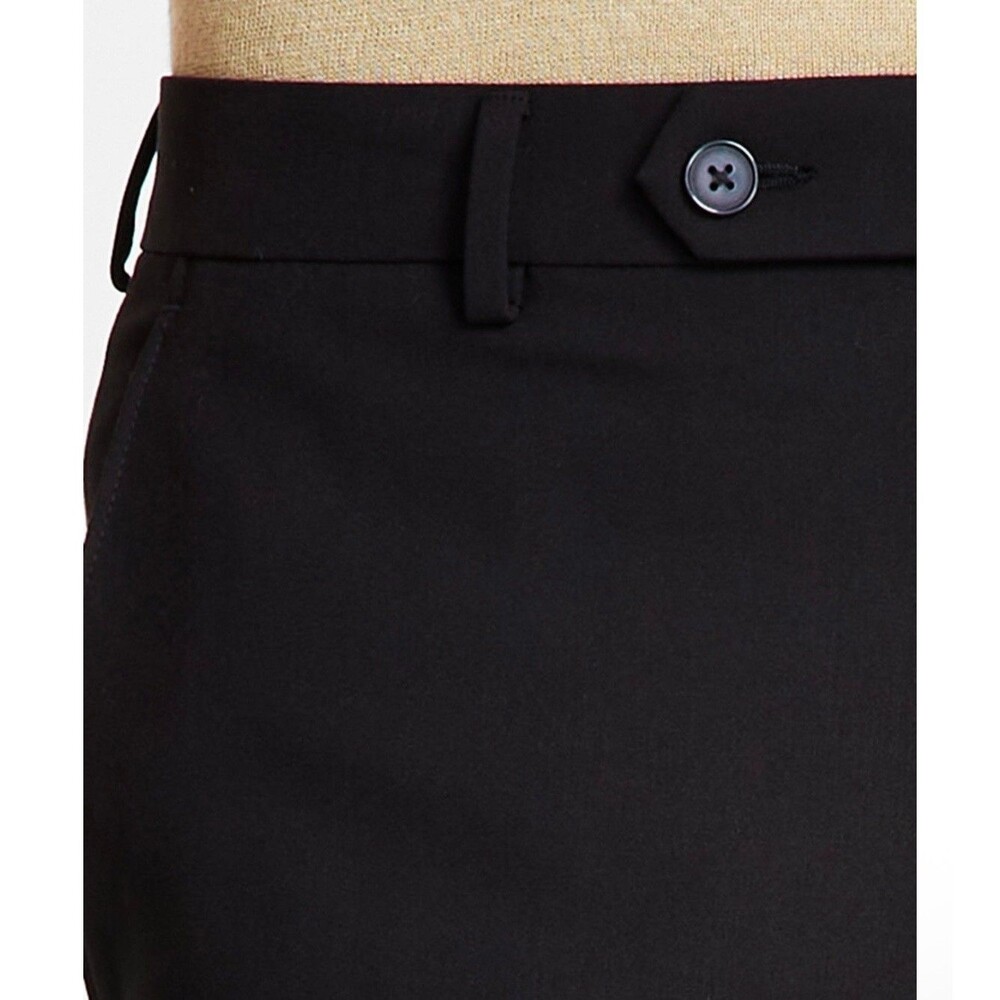 $95 NEW CALVIN KLEIN MENS 28X30 SOLID BLACK SKINNY TROUSERS DRESS PANTS SLACKS - Picture 4 of 13